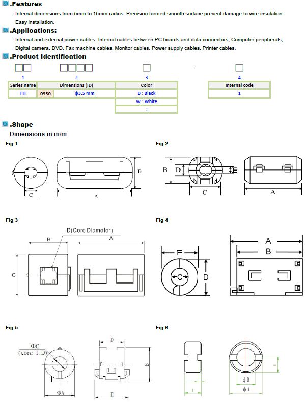 EMI Ferrite Core & Beads